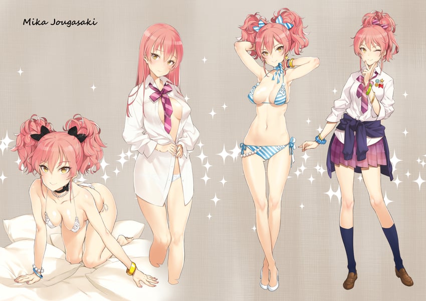 jougasaki mika (idolmaster and 1 more) drawn by oyari_ashito