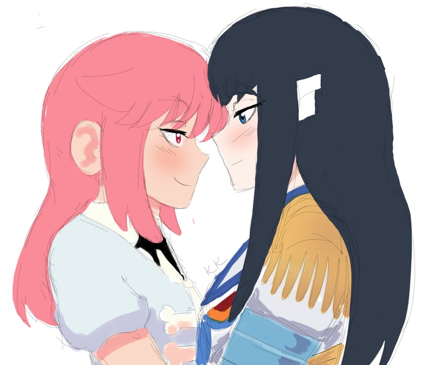 kiryuuin satsuki, junketsu, and jakuzure nonon (kill la kill) drawn by karinakamichi