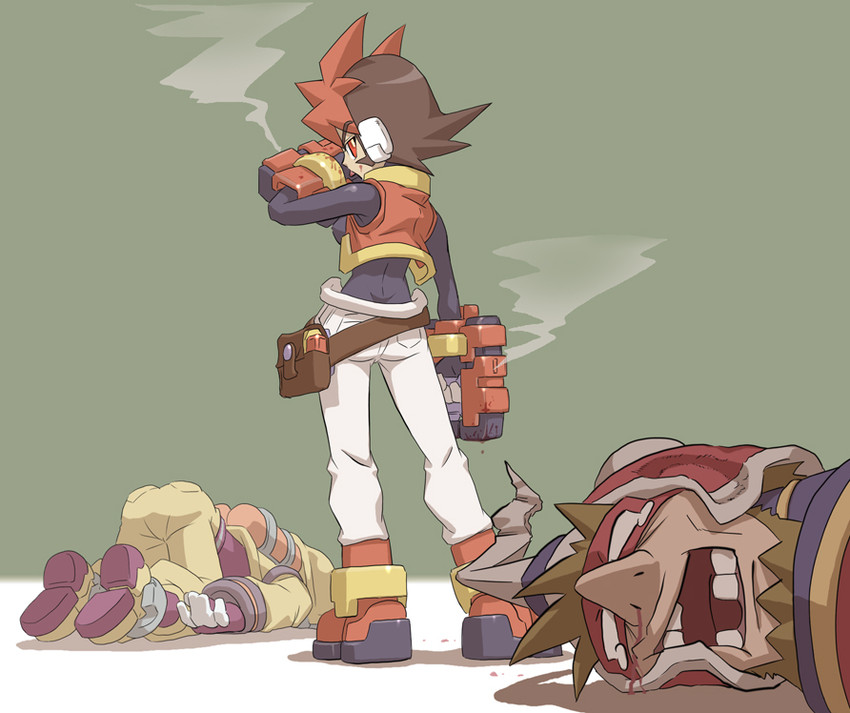atlas, model f, and wolff (mega man and 2 more) drawn by yabe_makoto