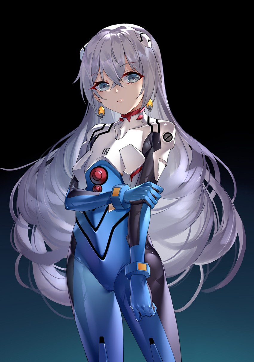 ikari shinji and bronya zaychik (honkai and 2 more) drawn by ginklaga
