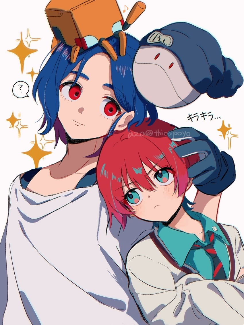 amate yuzuriha, haro, shuji ito, and conch (gundam and 1 more) drawn by thicopoyo