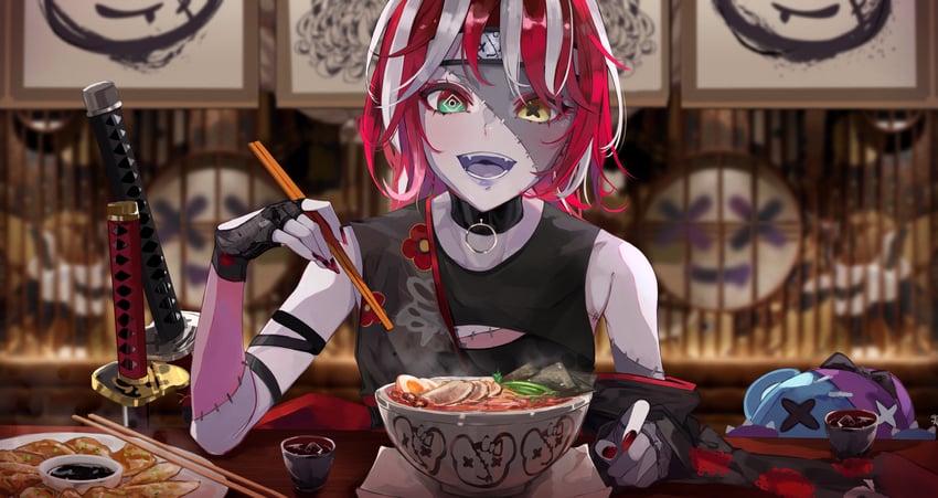 kureiji ollie and udin (hololive and 1 more) drawn by moyomo