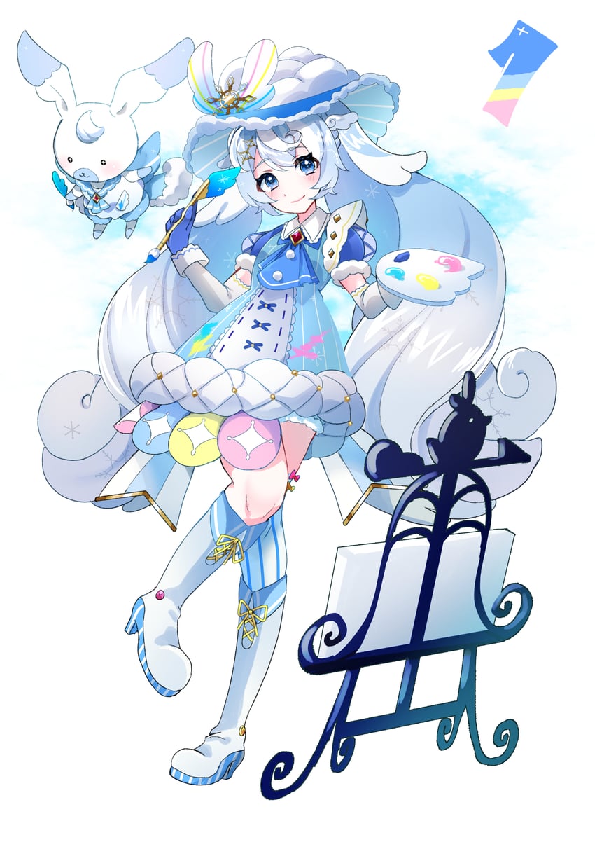 hatsune miku, yuki miku, and rabbit yukine (vocaloid) drawn by kusunokimizuha