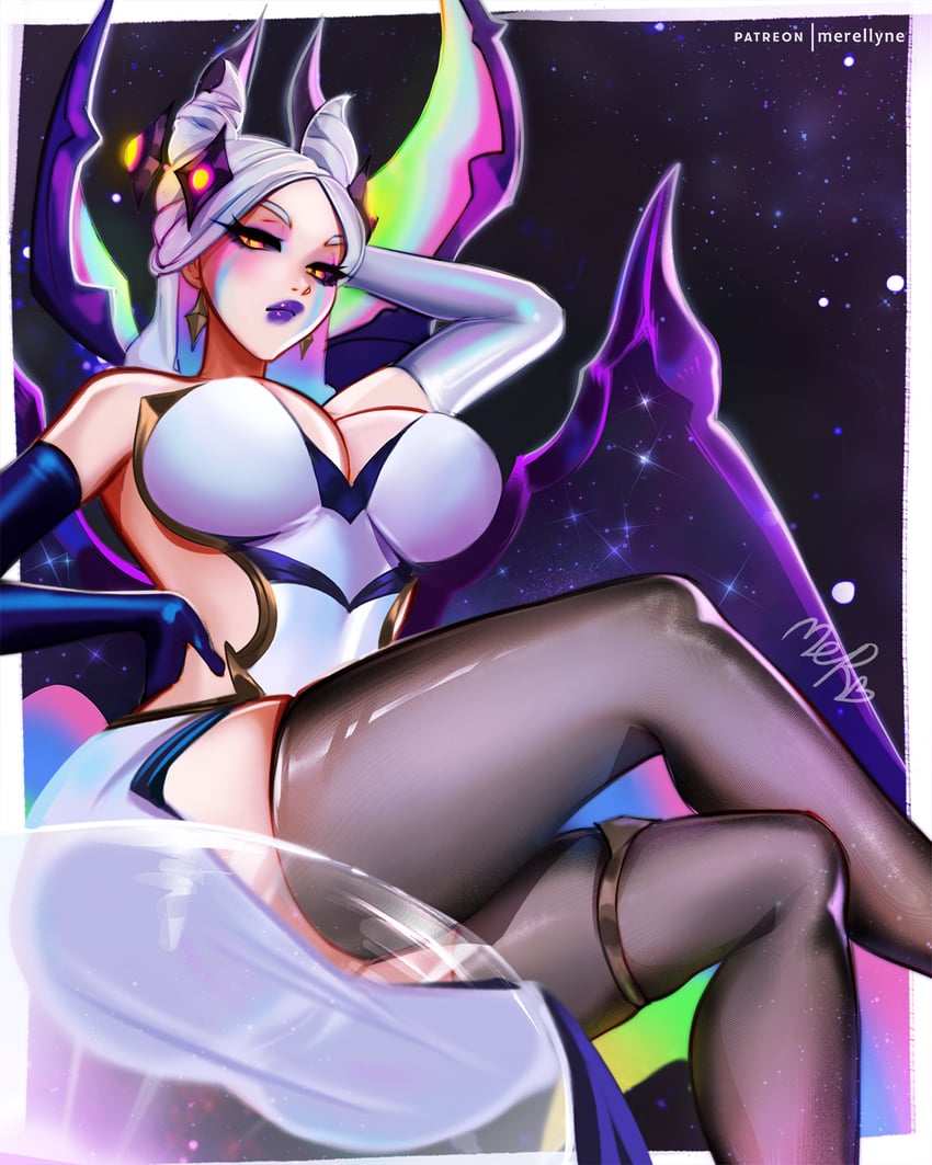 morgana and star nemesis morgana (league of legends) drawn by merellyne