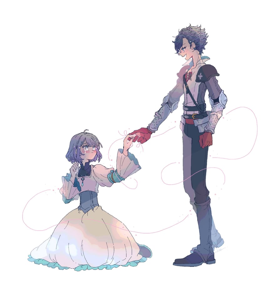 clive rosfield and jill warrick (final fantasy and 1 more) drawn by nito