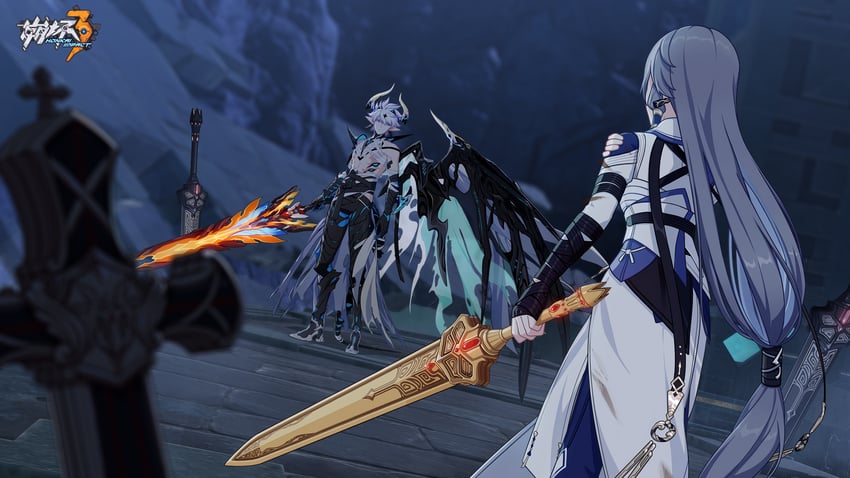 fu hua, kevin kaslana, and diabolic kevin (honkai and 1 more)