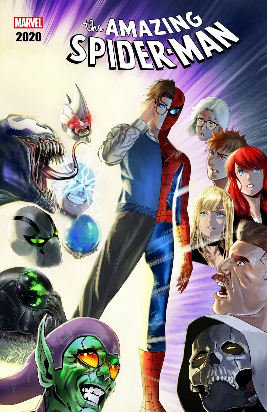 spider-man, gwen stacy, venom, peter parker, mary jane watson, and 9 more (marvel and 1 more) drawn by mugi_(mugit49)