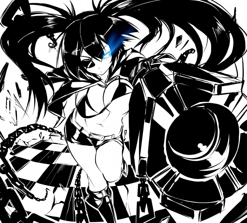 black rock shooter (black rock shooter) drawn by potion_(moudamepo)