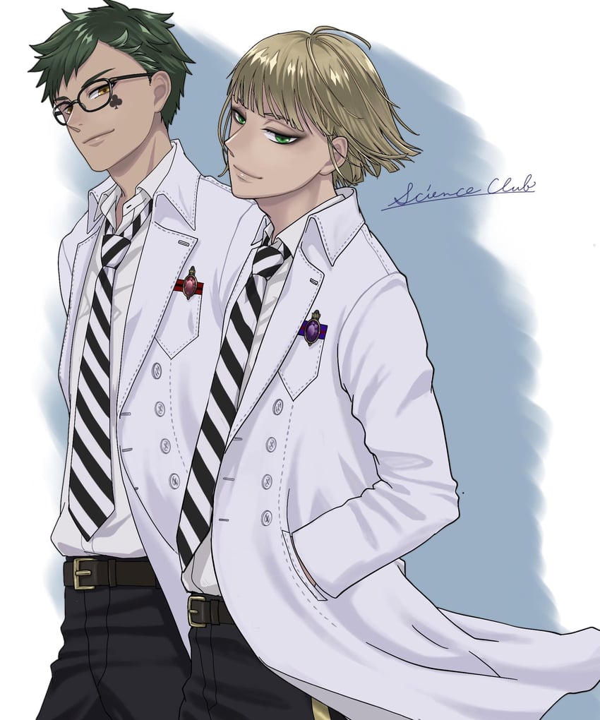 rook hunt and trey clover (twisted wonderland) drawn by ukichan12011