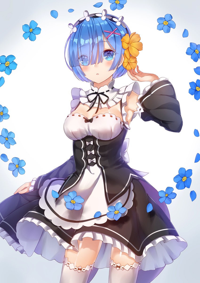 rem (re:zero kara hajimeru isekai seikatsu) drawn by sll