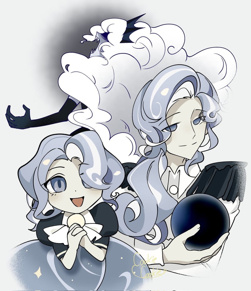 black pearl cookie, oyster cookie, and youth of the oyster family (cookie run and 1 more) drawn by cookiecookie