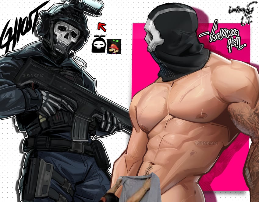 ghost (call of duty and 1 more) drawn by p1nkmic