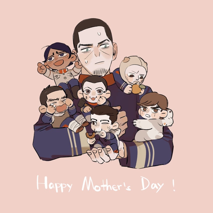 ogata hyakunosuke, tanigaki genjirou, tsukishima hajime, koito otonoshin, usami tokishige, and 1 more (golden kamuy) drawn by chengongzi123