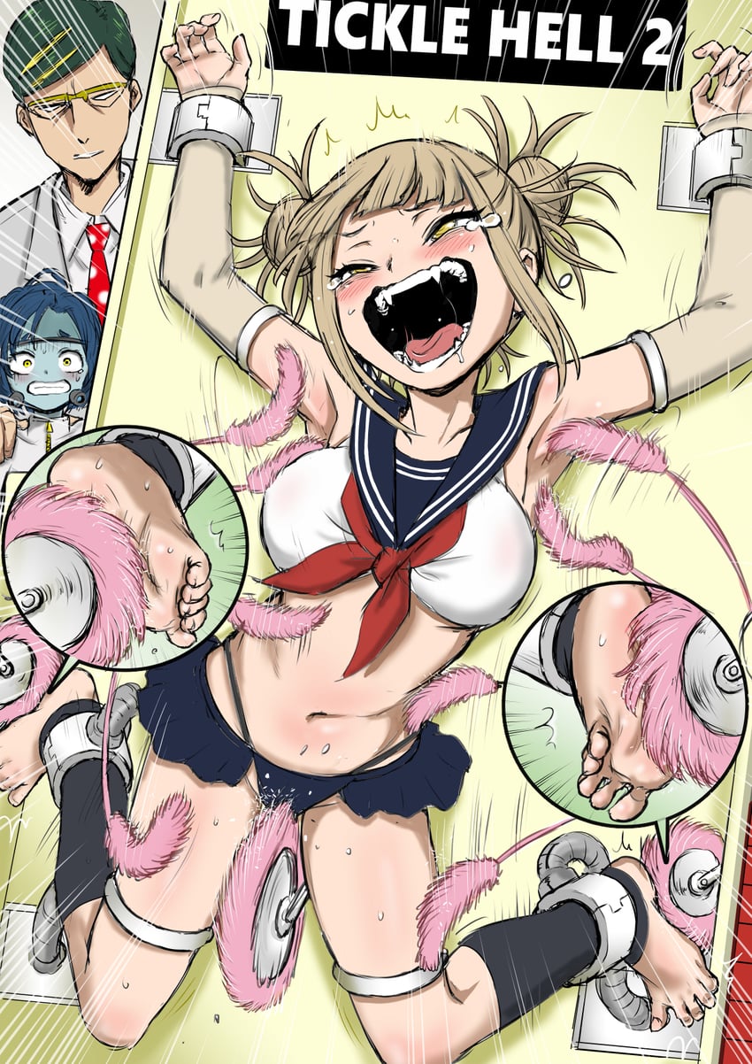 toga himiko, bubble girl, and sir nighteye (boku no hero academia) drawn by nanahikari_tokumei