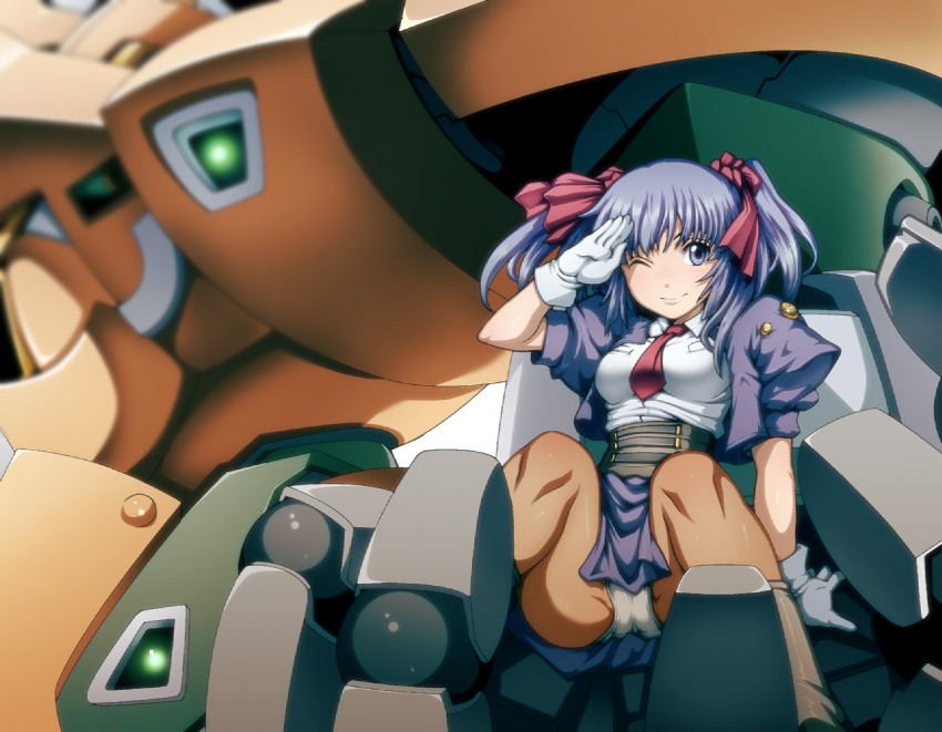 mio sasuga and zamzeed (super robot wars and 1 more) drawn by tabigarasu