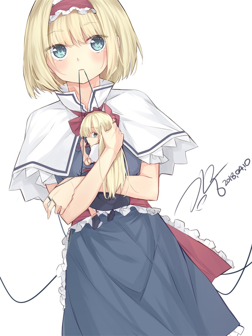 alice margatroid and shanghai doll (touhou) drawn by kandou_(rkdehd5120)