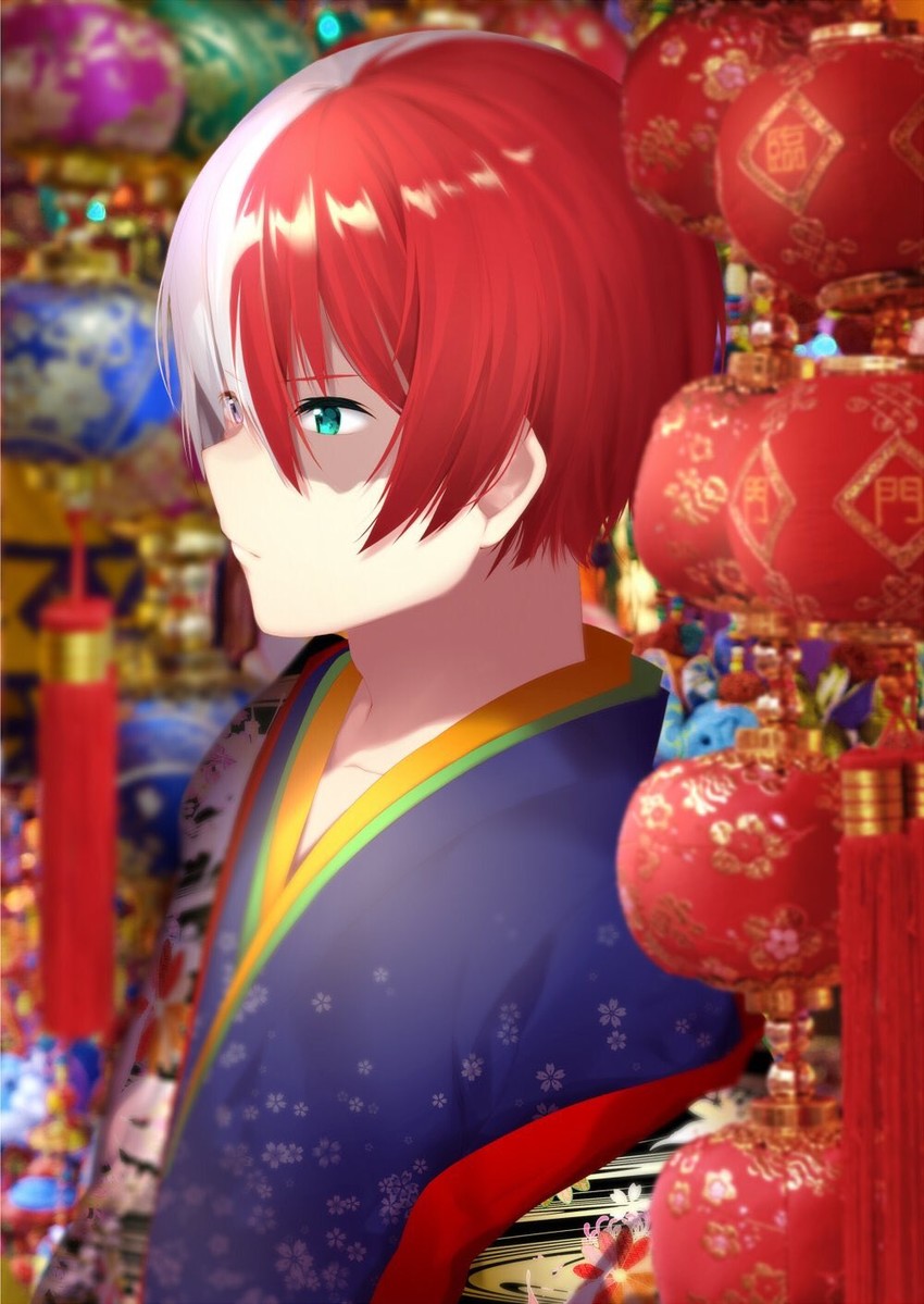 todoroki shoto (boku no hero academia) drawn by isati_49