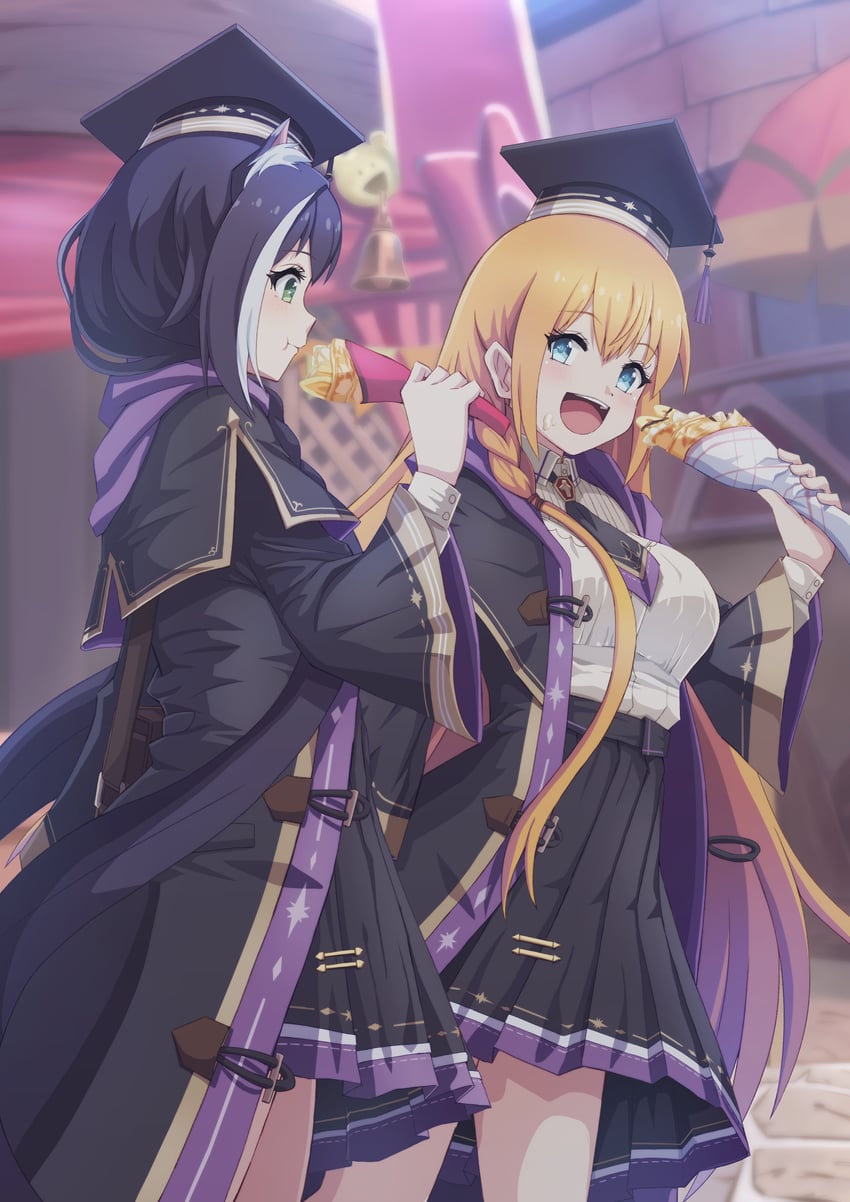karyl and pecorine (princess connect!) drawn by rabenga