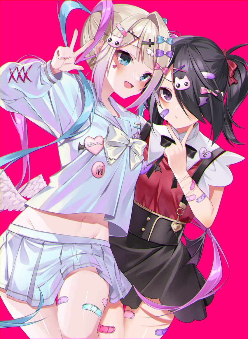 chouzetsusaikawa tenshi-chan and ame-chan (needy girl overdose) drawn by ia_1928