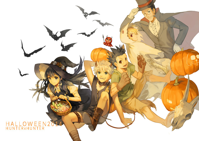 killua zoldyck, kurapika, gon freecss, leorio paladiknight, alluka zoldyck, and 1 more (hunter x hunter) drawn by fancybetty