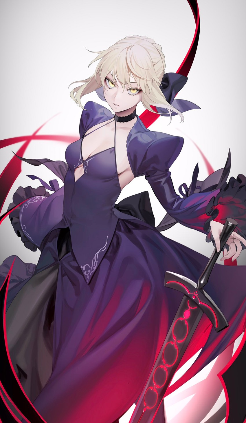 artoria pendragon and saber alter (fate and 2 more) drawn by ohisashiburi