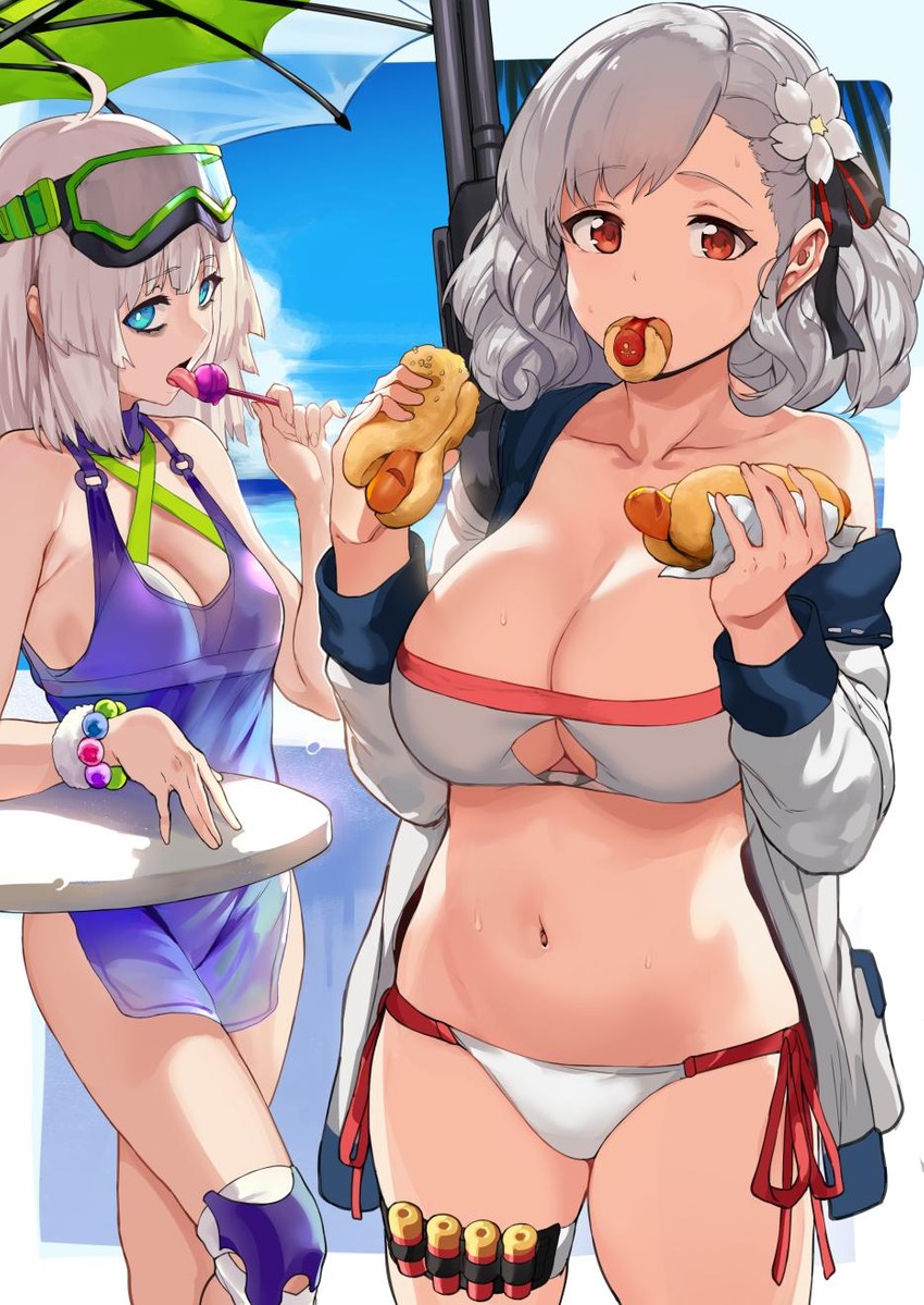 spas-12 and aa-12 (girls' frontline) drawn by hews