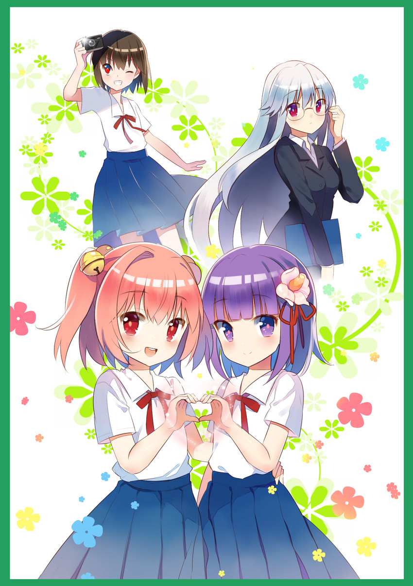 shameimaru aya, kamishirasawa keine, hieda no akyuu, and motoori kosuzu (touhou) drawn by jiji_(381134808)