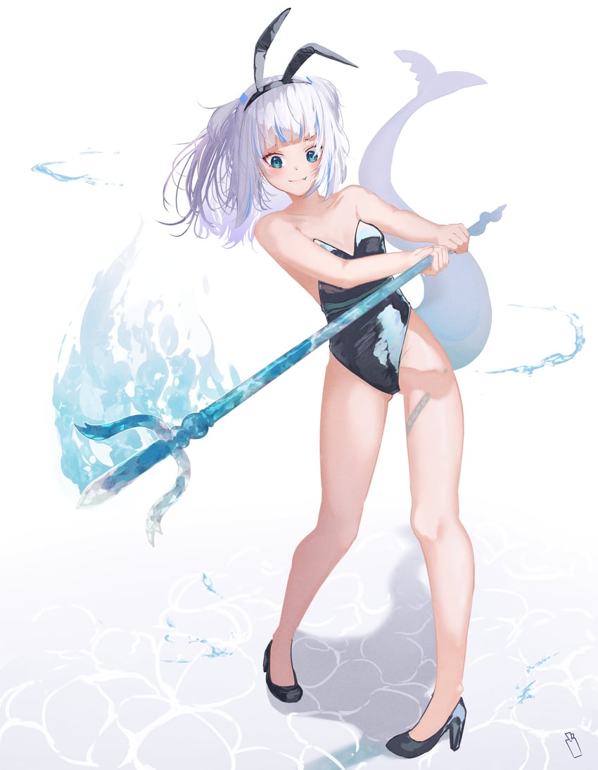 gawr gura (hololive and 1 more) drawn by tachibana_shiori_(suica_112)