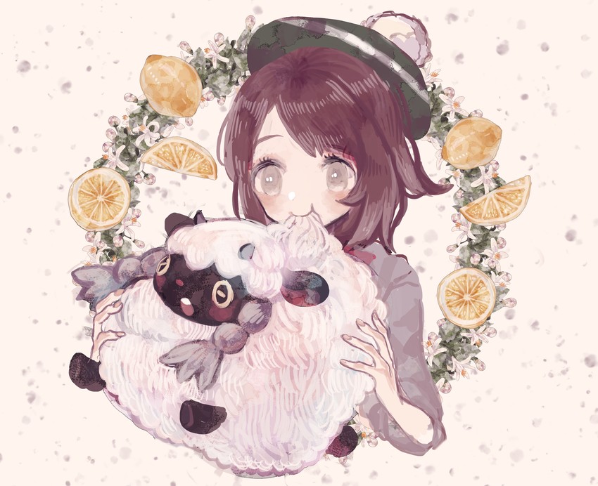 gloria and wooloo (pokemon and 1 more) drawn by supika