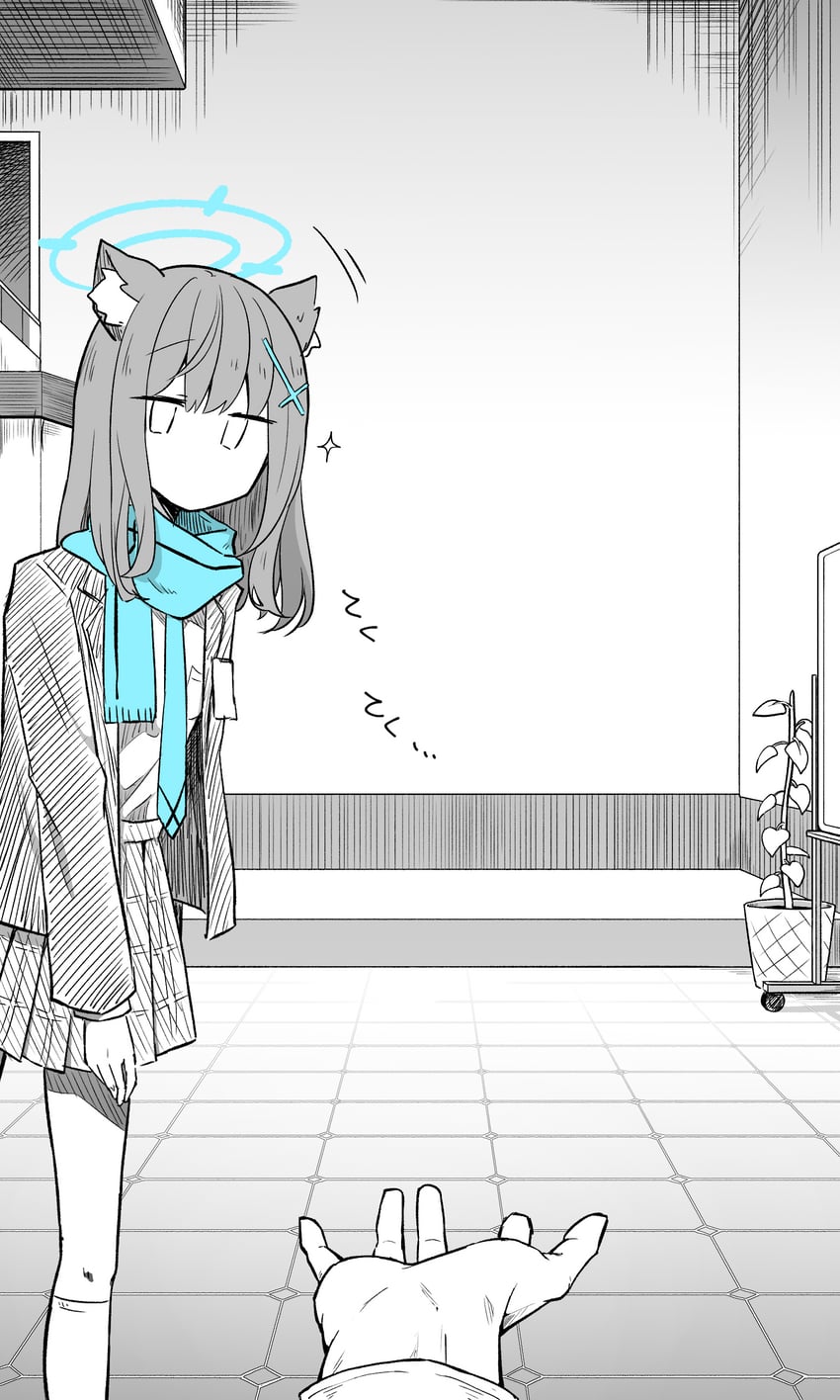sensei and shiroko (blue archive) drawn by ki_no_nekko