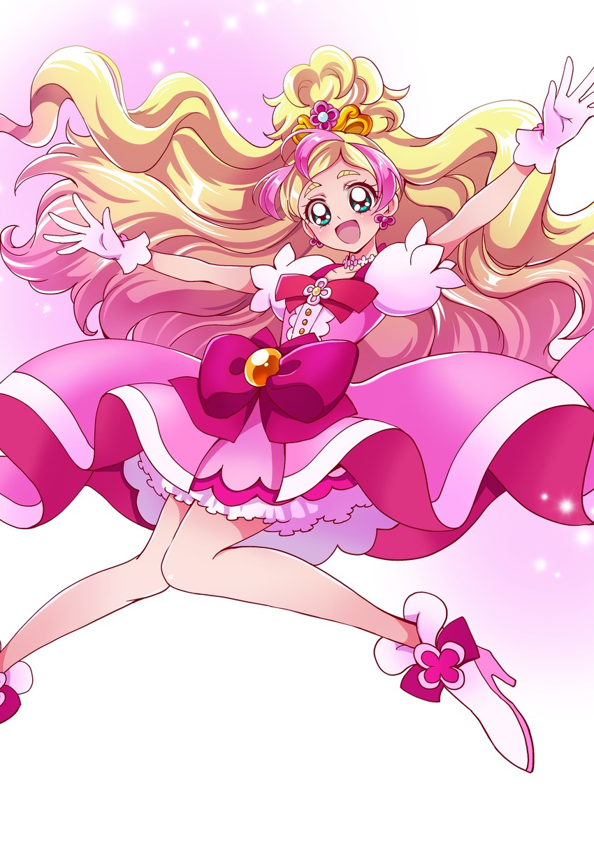 haruno haruka and cure flora (precure and 1 more) drawn by sharumon