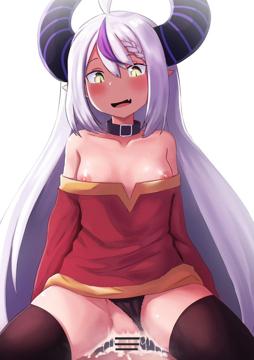 megumin and la+ darknesss (hololive and 1 more) drawn by neroshi