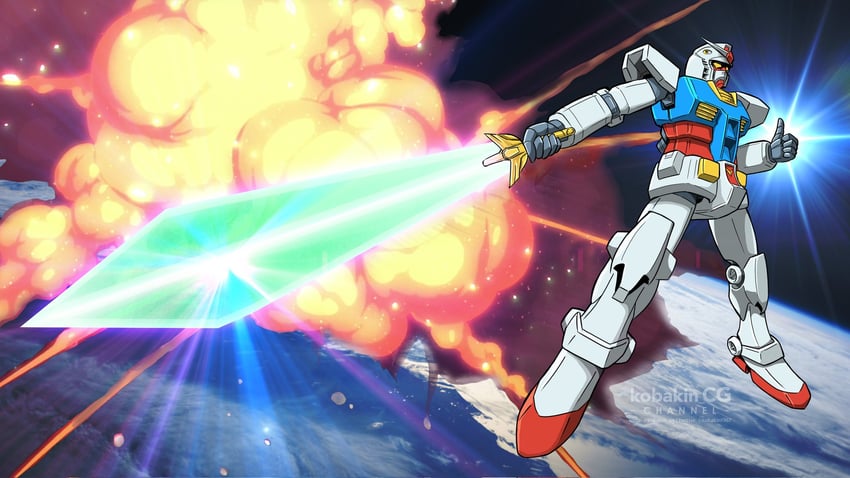 rx-78-2 gundam (gundam and 2 more) drawn by kobakin