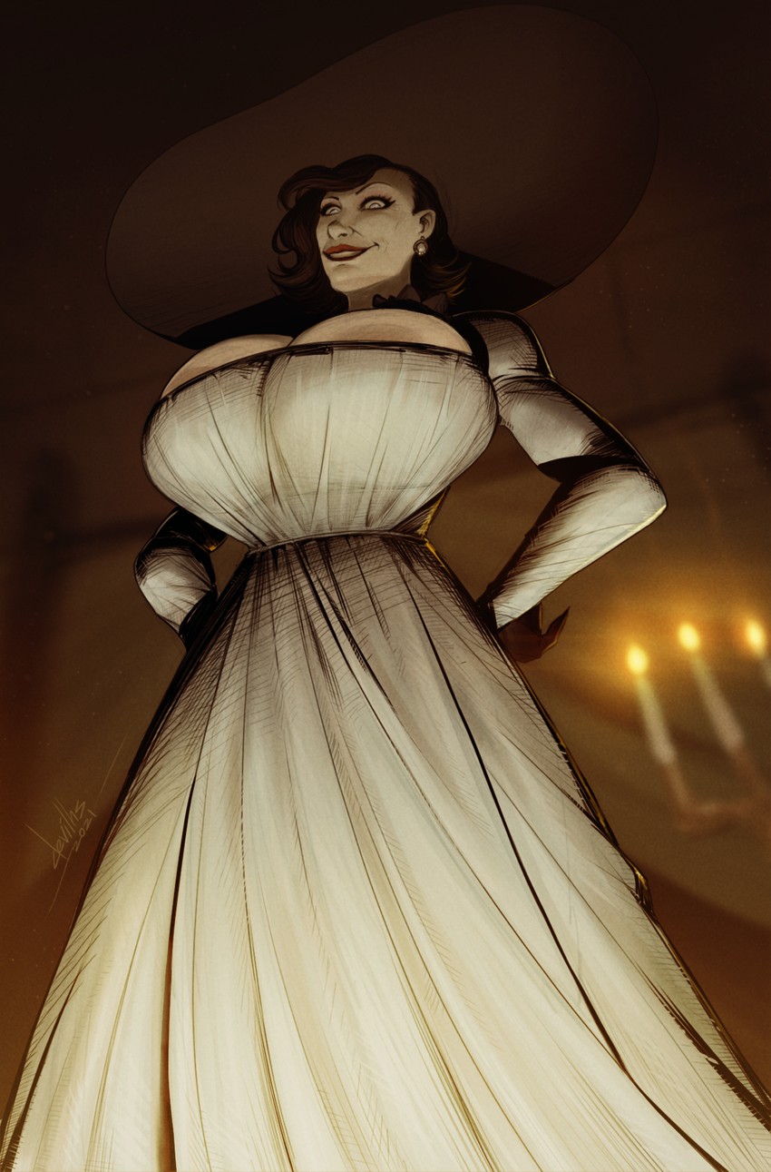 alcina dimitrescu (resident evil and 1 more) drawn by devilhs