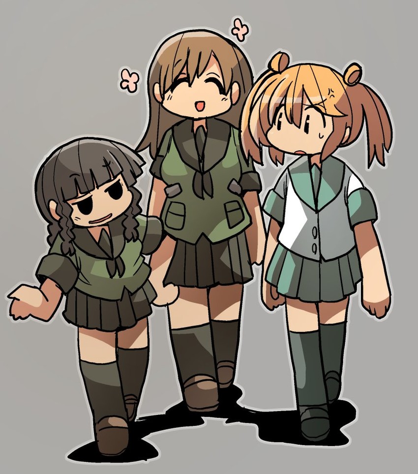 kitakami, ooi, and abukuma (kantai collection) drawn by kakuzatou_(koruneriusu)