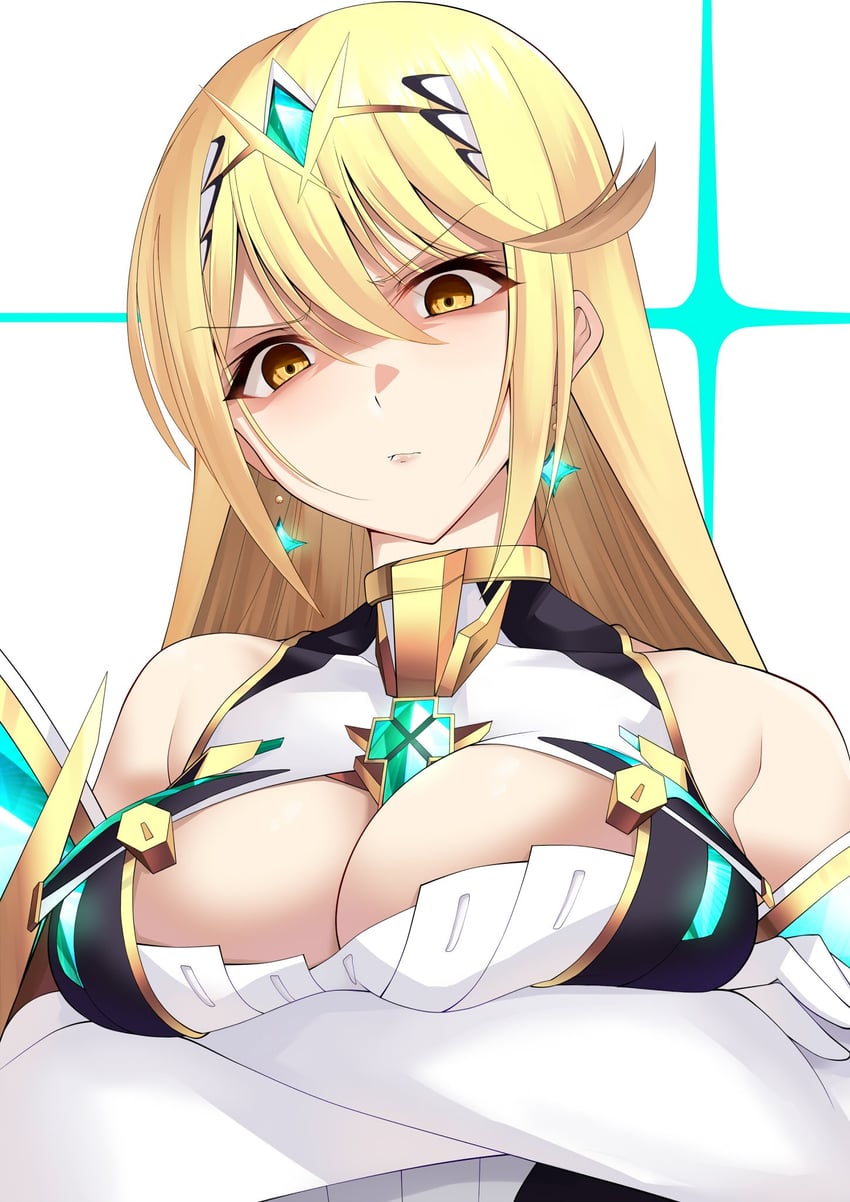 mythra (xenoblade chronicles and 1 more) drawn by daive