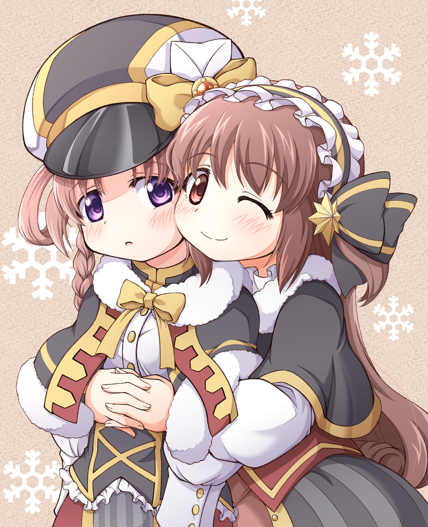 satomi touka and hiiragi nemu (mahou shoujo madoka magica and 1 more) drawn by nakadaira0328