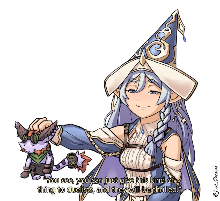 water enchantress of the temple and wandering gryphon rider (yu-gi-oh! and 1 more) drawn by just_dreamo