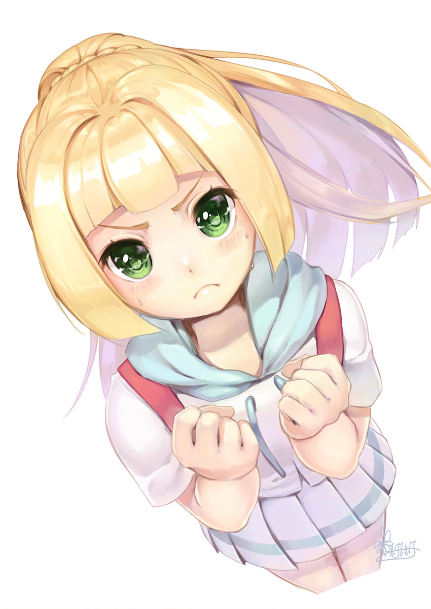 lillie (pokemon and 1 more) drawn by katomori_shina