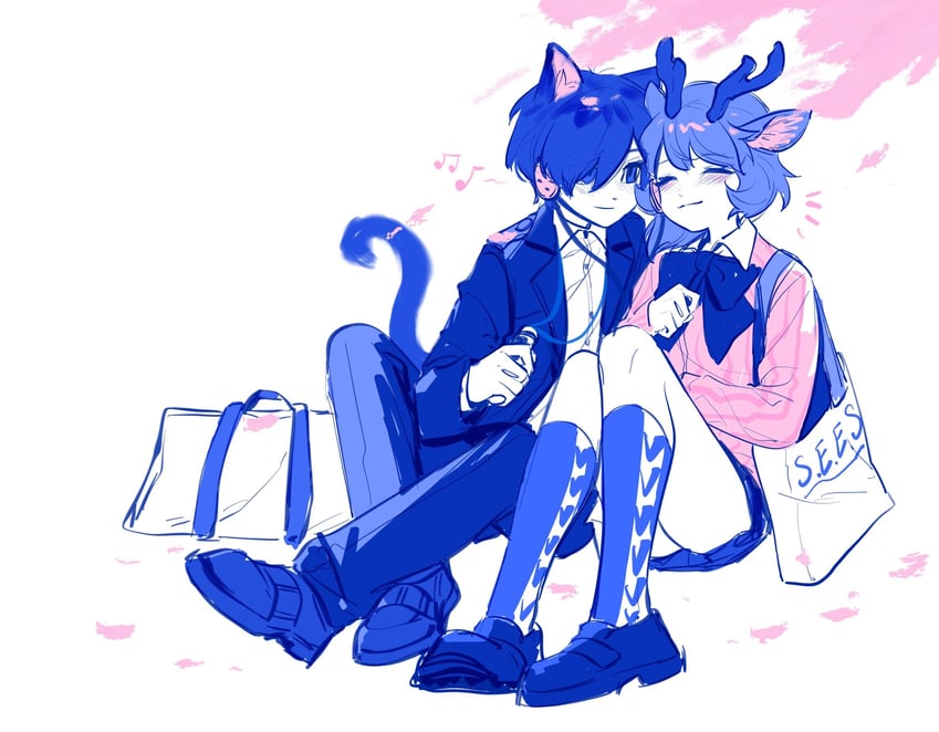 yuuki makoto and takeba yukari (persona and 1 more) drawn by rrrrrrrrrrrou1