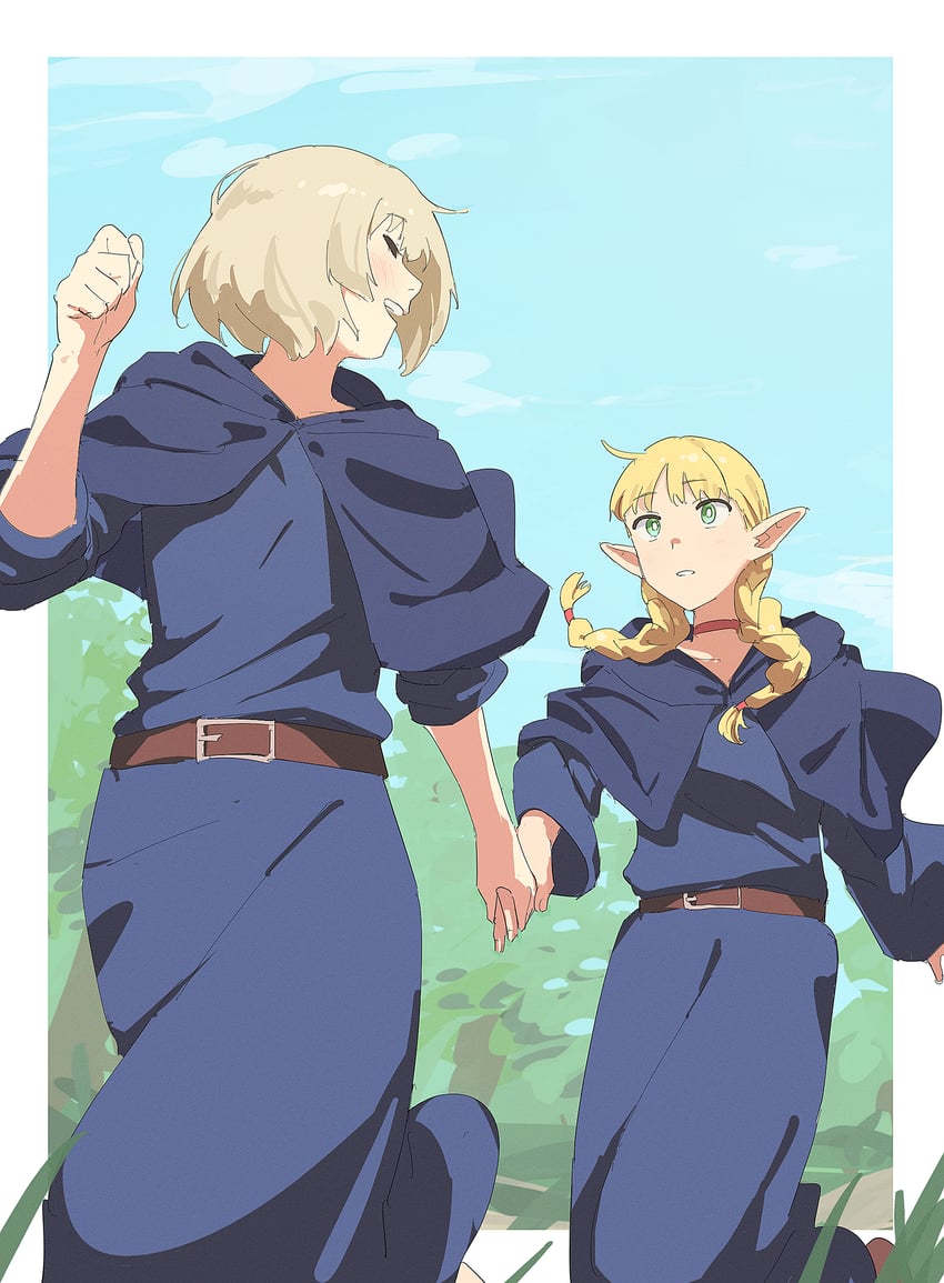 marcille donato and falin touden (dungeon meshi) drawn by matarasu_(aaaaaaaaj)