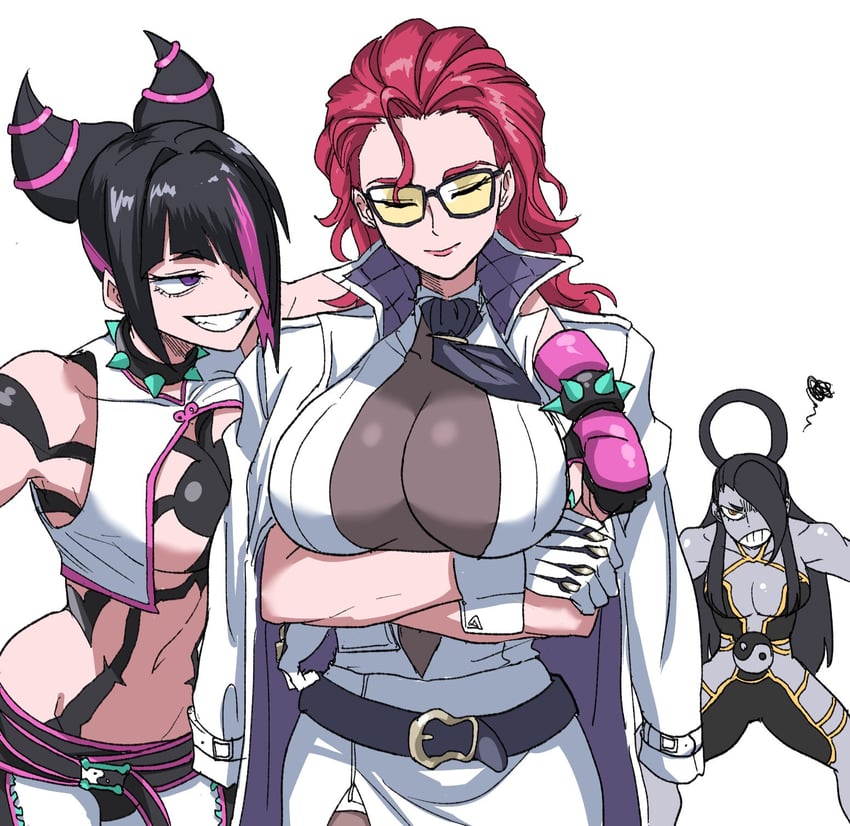 han juri, crimson viper, female seth, and seth (street fighter and 2 more) drawn by nasu_(ilo_a5)