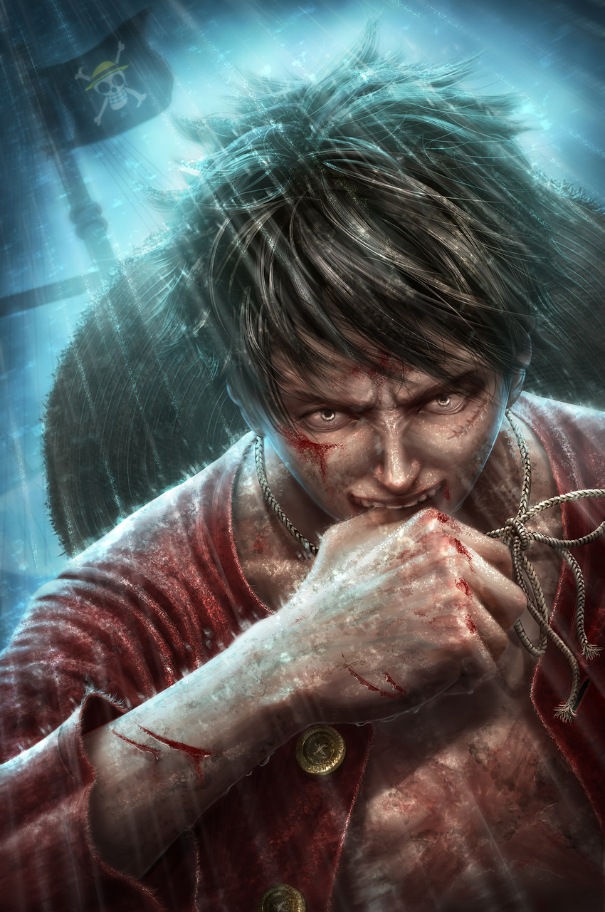 monkey d. luffy (one piece) drawn by namkoart