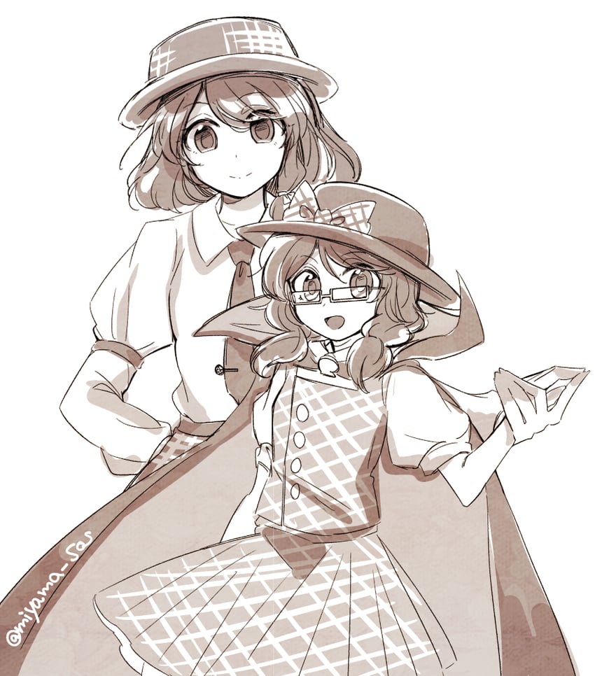 usami renko and usami sumireko (touhou) drawn by tama_(hiroshige_36)