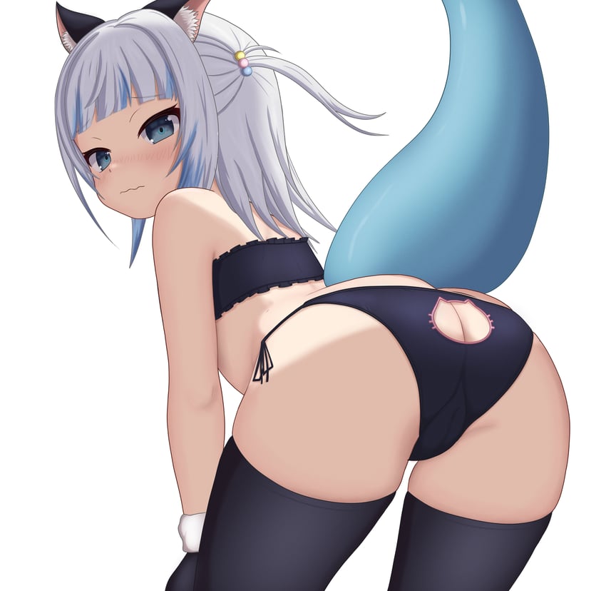 gawr gura (hololive and 1 more) drawn by azunyart
