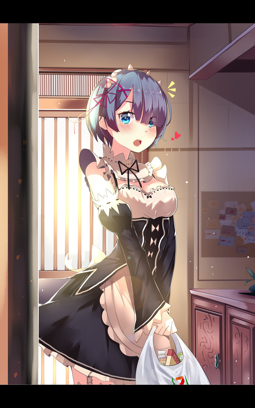 rem (re:zero kara hajimeru isekai seikatsu) drawn by lucky_(1045044604)