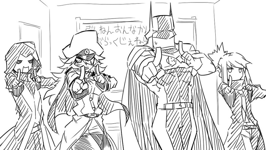 black general, braveman, rx boss, and secretary-san (original and 1 more) drawn by jin_(mugenjin)