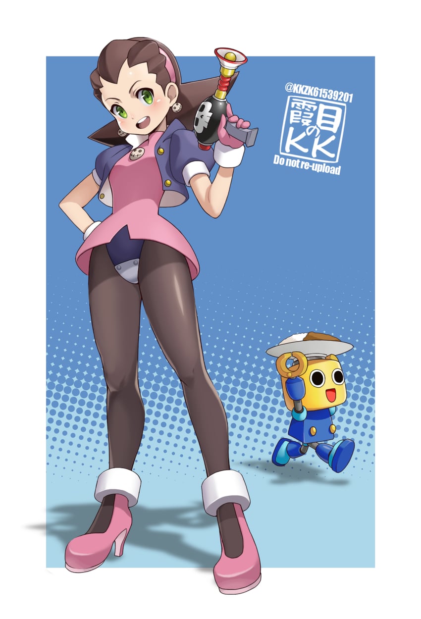 tron bonne and servbot (mega man and 3 more) drawn by kkzk61539201