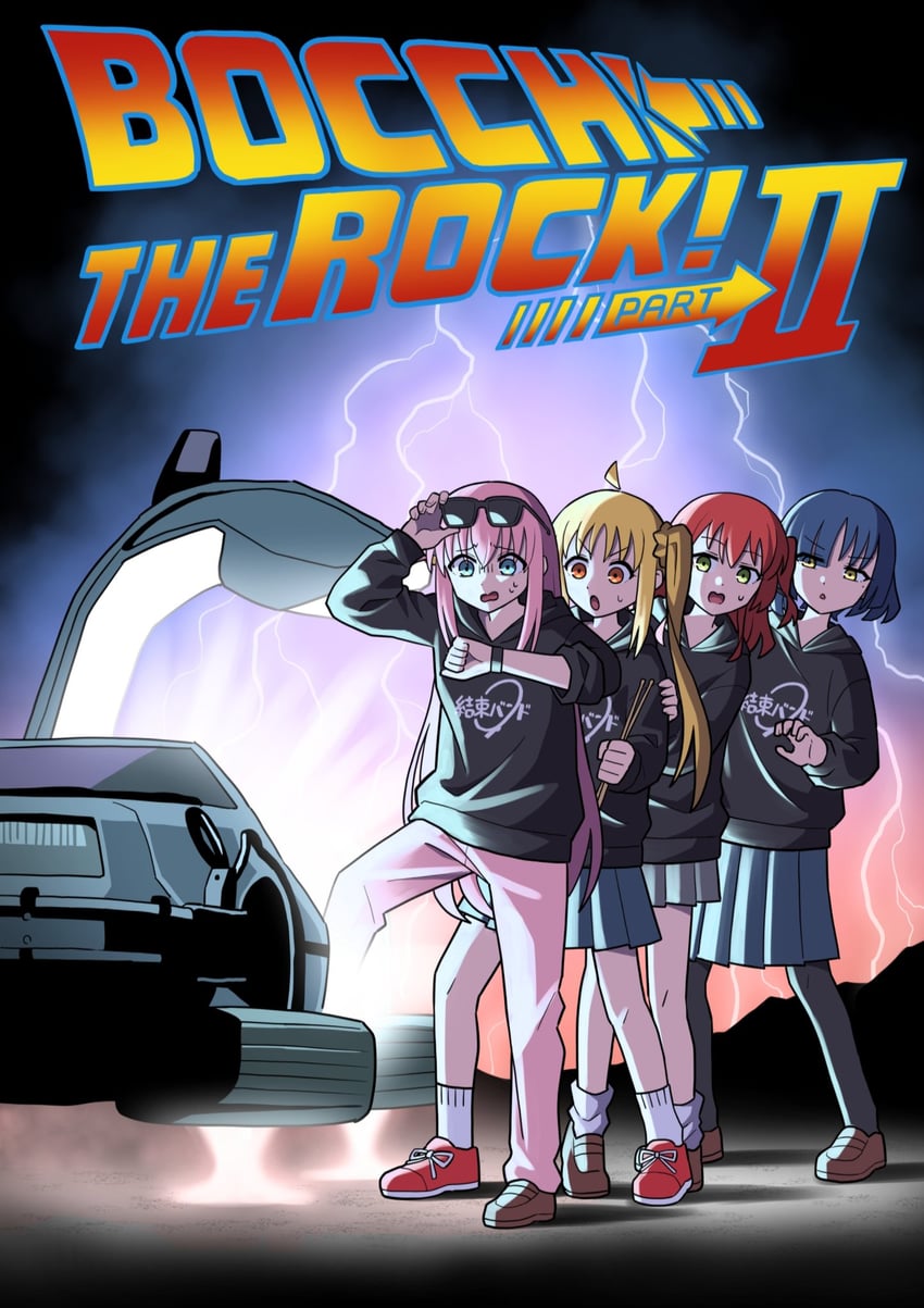 gotoh hitori, kita ikuyo, ijichi nijika, and yamada ryo (bocchi the rock! and 2 more) drawn by washin