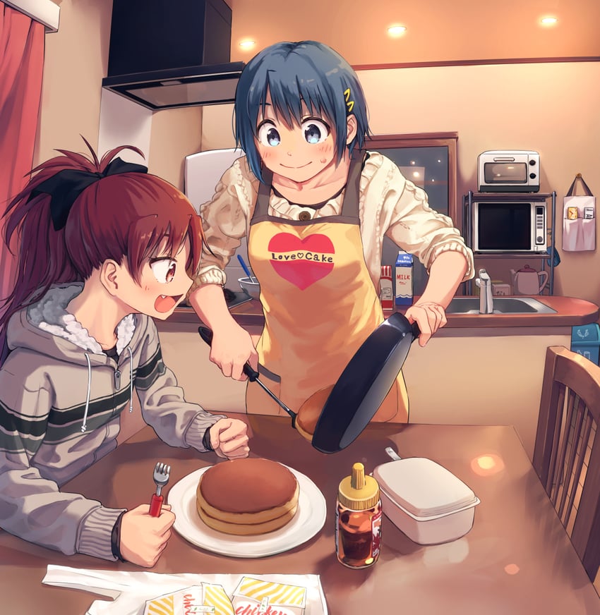 miki sayaka and sakura kyoko (mahou shoujo madoka magica) drawn by ryuunosuke_(luckyneco)